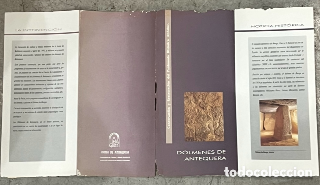Mapas contempor&aacute;neos: Mapa. D&oacute;lmenes de Antequera. M&aacute;laga. 1994. - Foto 4