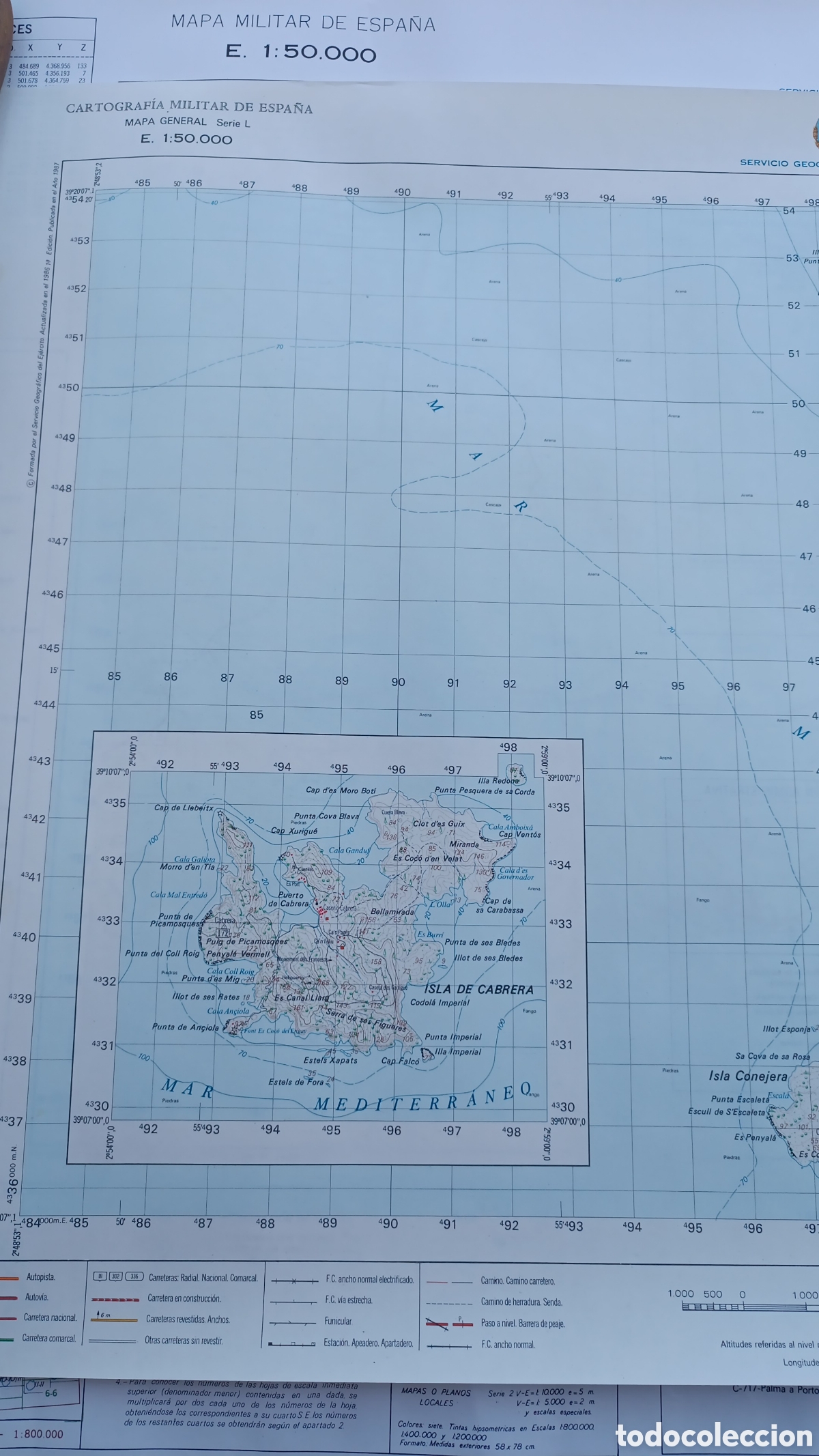 Mapas contempor&aacute;neos: Cartograf&iacute;a Militar Mallorca 1960