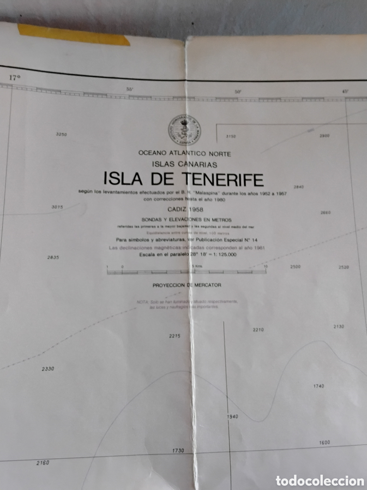 Mapas contempor&aacute;neos: CARTA N&Aacute;UTICA DE LA ISLA DE TENERIFE