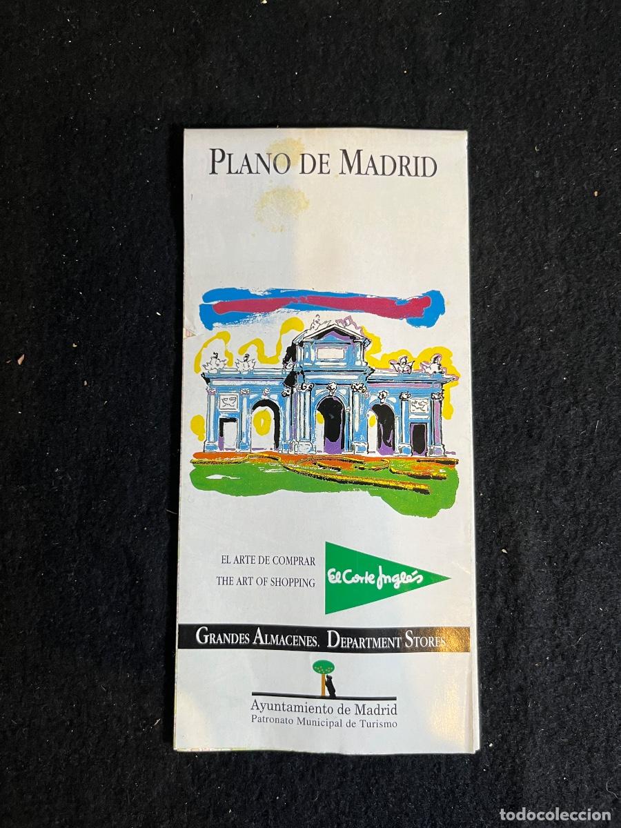 Mappe contemporanee: Plano Madrid El Corte Ingl&eacute;s MoviStar e-moci&oacute;n mapa tur&iacute;stico publicidad vintage a&ntilde;os 90