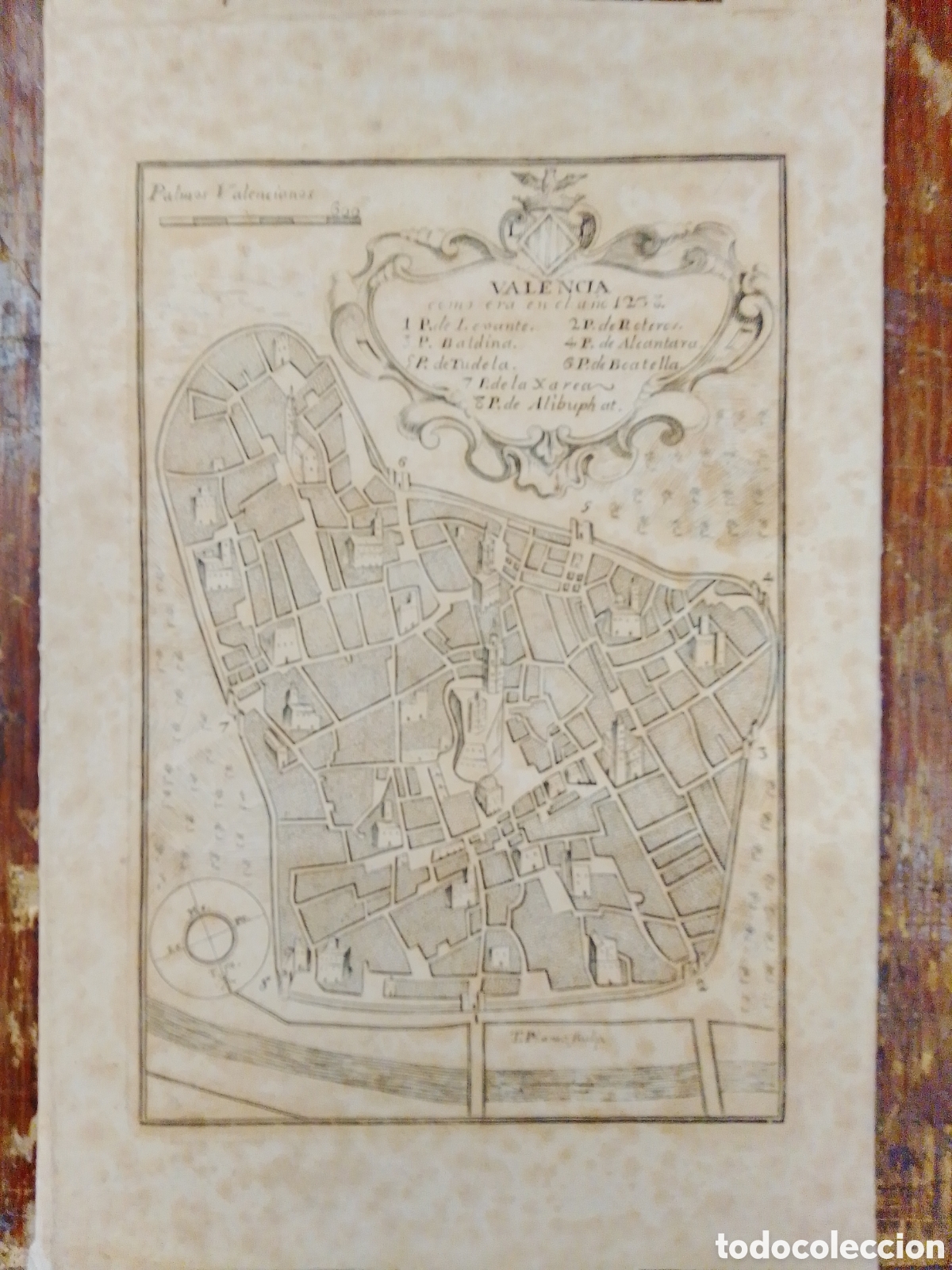 Mapas contempor&aacute;neos: PLANO DE VALENCIA COMO ERA EN 1258.