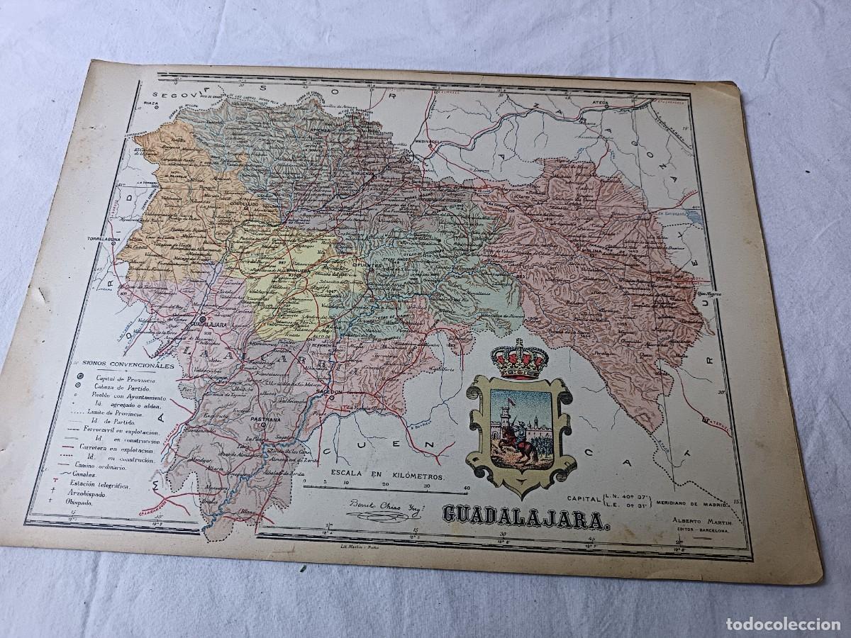 Mapas contempor&acirc;neos: 1901, del Atlas Geogr&aacute;fico de Espa&ntilde;a, Benito Ch&iacute;as, Ed. Alberto Mart&iacute;n, Guadalajara