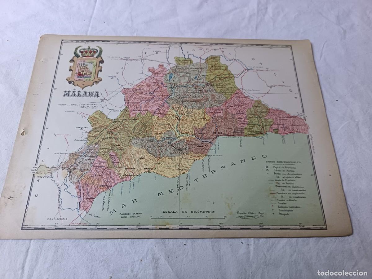 Mapas contempor&aacute;neos: 1901, del Atlas Geogr&aacute;fico de Espa&ntilde;a, Benito Ch&iacute;as, Ed. Alberto Mart&iacute;n, M&aacute;laga