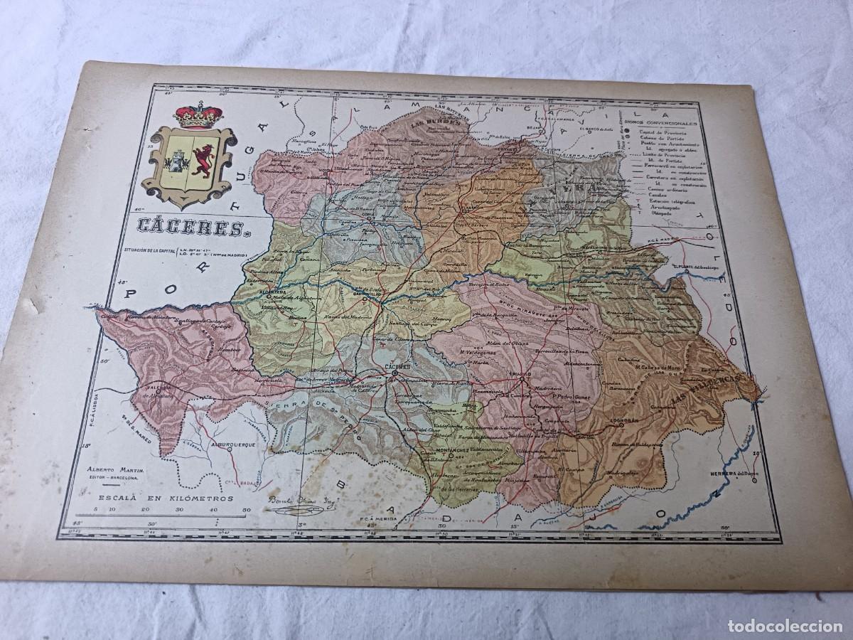 Cartes g&eacute;ographiques contemporaines: 1901, del Atlas Geogr&aacute;fico de Espa&ntilde;a, Benito Ch&iacute;as, Ed. Alberto Mart&iacute;n, C&aacute;ceres
