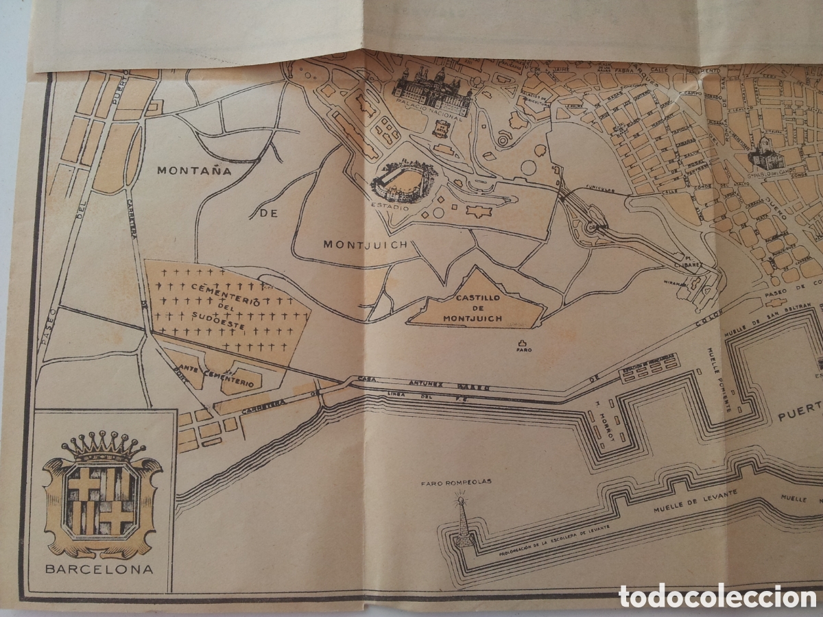 Mapas contempor&aacute;neos: Pl&agrave;nol Barcelona 1952, per al Congr&eacute;s Eucar&iacute;stic - Foto 3
