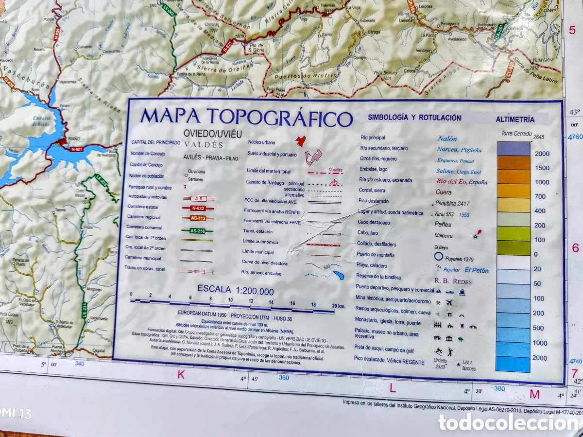 Mapas contempor&aacute;neos: MAPA DE ASTURIAS 1:200.000 - Foto 2