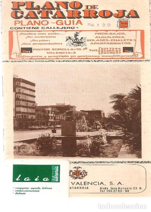 Mapas contempor&aacute;neos: plano guia CATARROJA, VALENCIA, con callejero sin escala,1978,