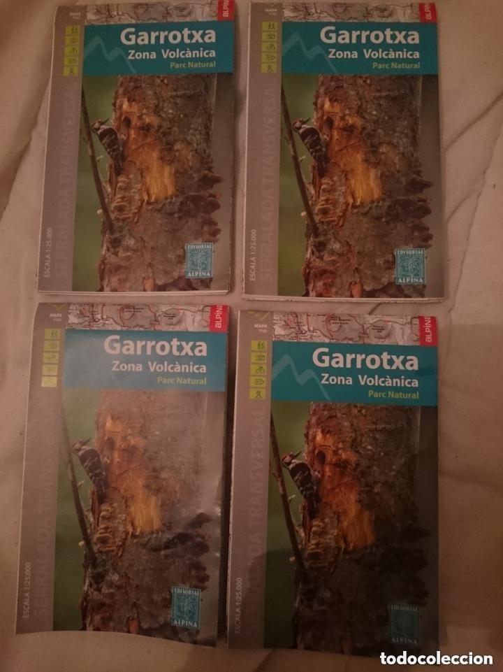 Mapas contempor&aacute;neos: 4 MAPAS IGUALES --- GARROTXA - ZONA VOLCANICA