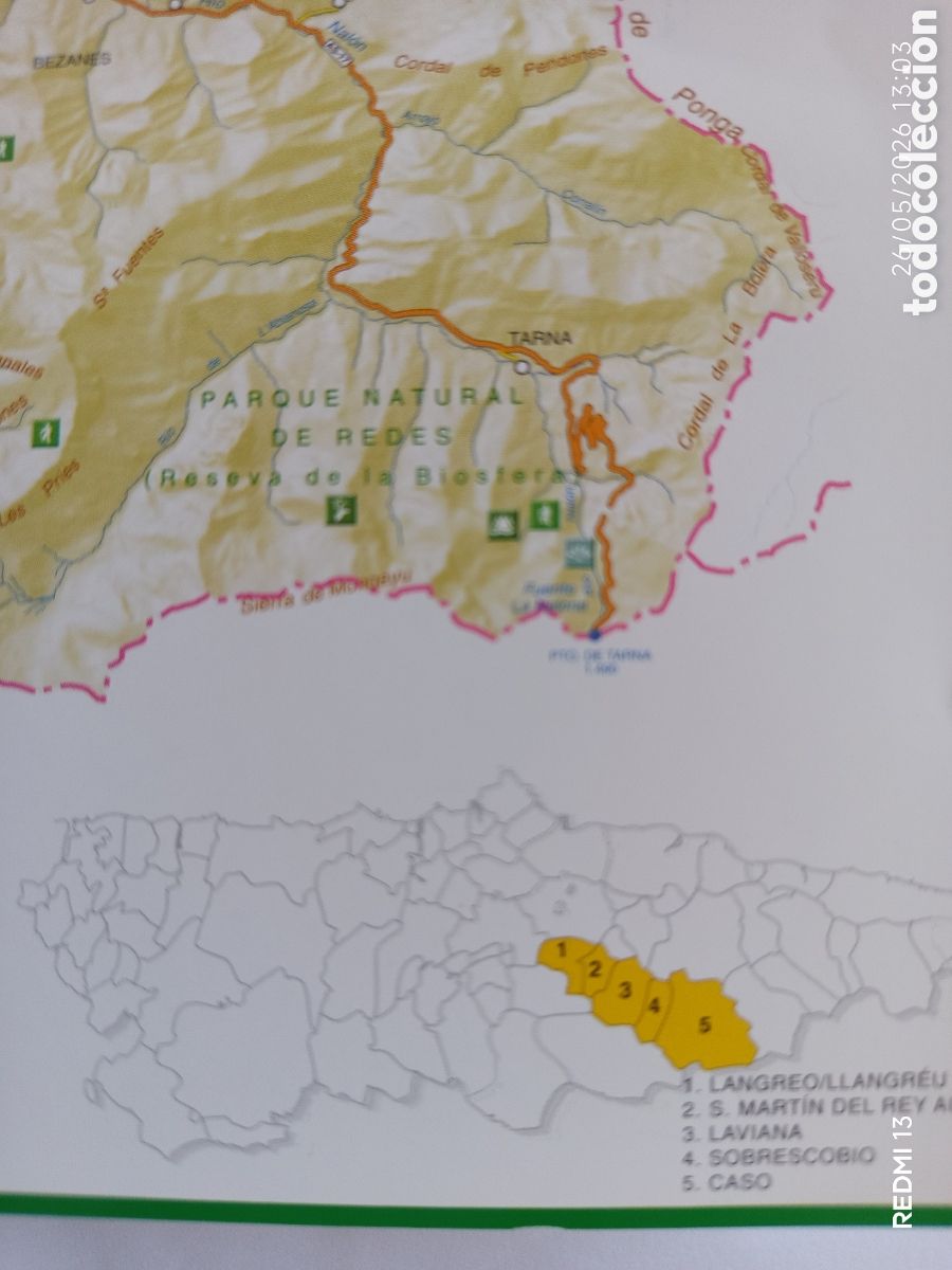 Mapas contempor&aacute;neos: Mapa Comarca del Nal&oacute;n. Asturias - Foto 2