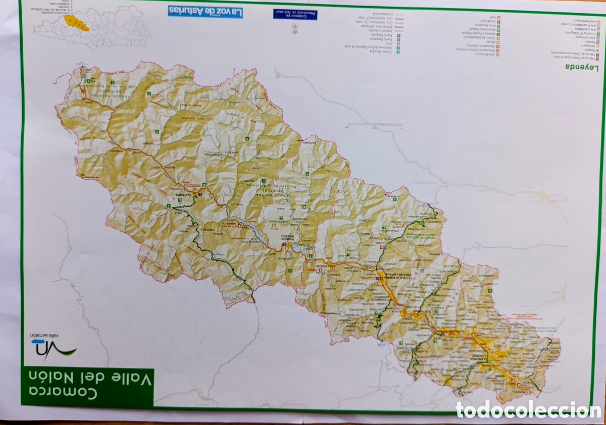 Mapas contempor&aacute;neos: Mapa Comarca del Nal&oacute;n. Asturias