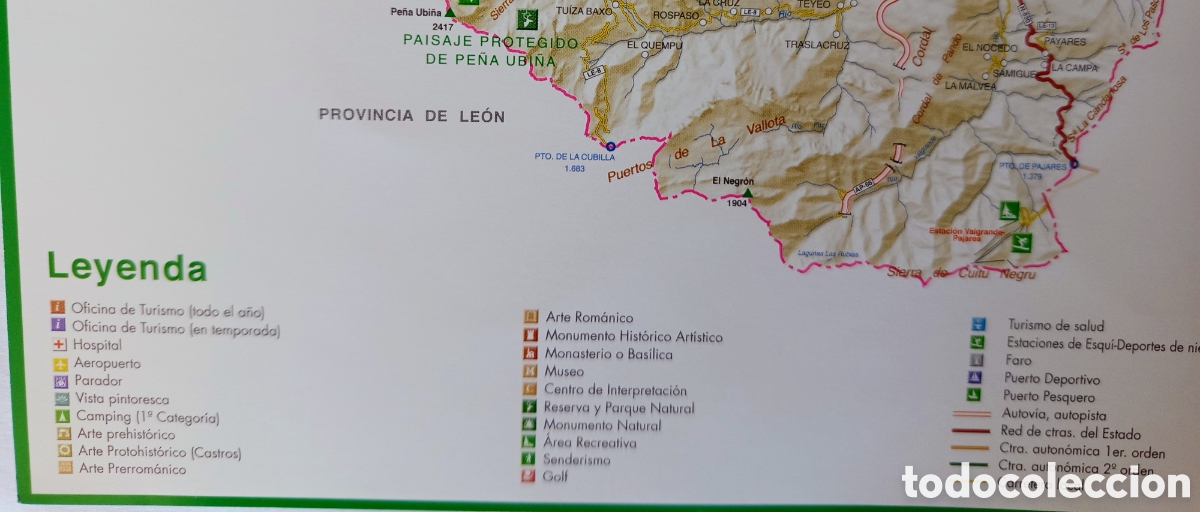 Mapas contempor&aacute;neos: Mapa Comarca Monta&ntilde;a Central. Asturias - Foto 3