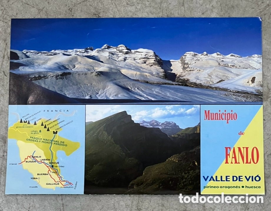 Mapas contempor&aacute;neos: Mapa. Municipio de Fanlo. Valle de Bio. Huesca.