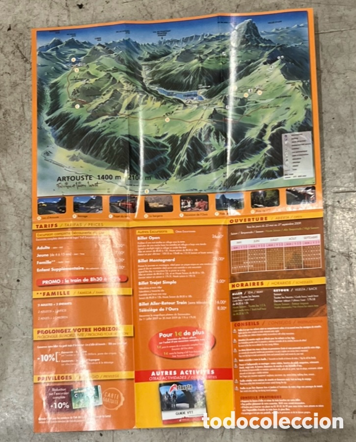 Mapas contempor&aacute;neos: Mapa. Le Petit Train Artouste. Guide d&rsquo;Excursion. Fabregues. Francia. - Foto 3
