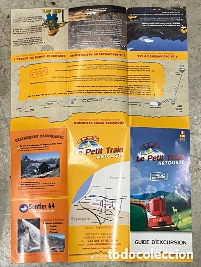 Mapas contempor&aacute;neos: Mapa. Le Petit Train Artouste. Guide d&rsquo;Excursion. Fabregues. Francia. - Foto 4