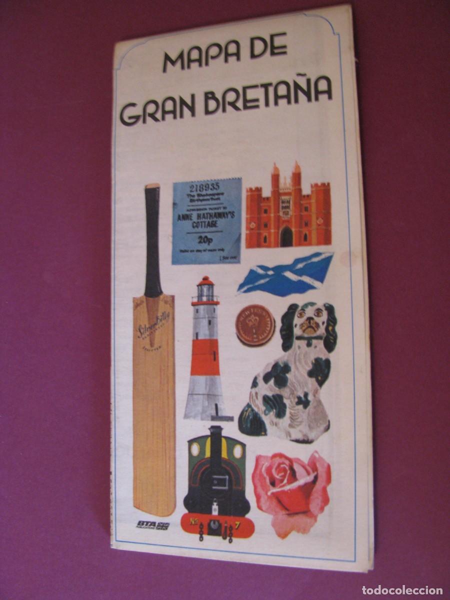 Mapas contempor&aacute;neos: MAPA DE GRAN BRETA&Ntilde;A. 1974