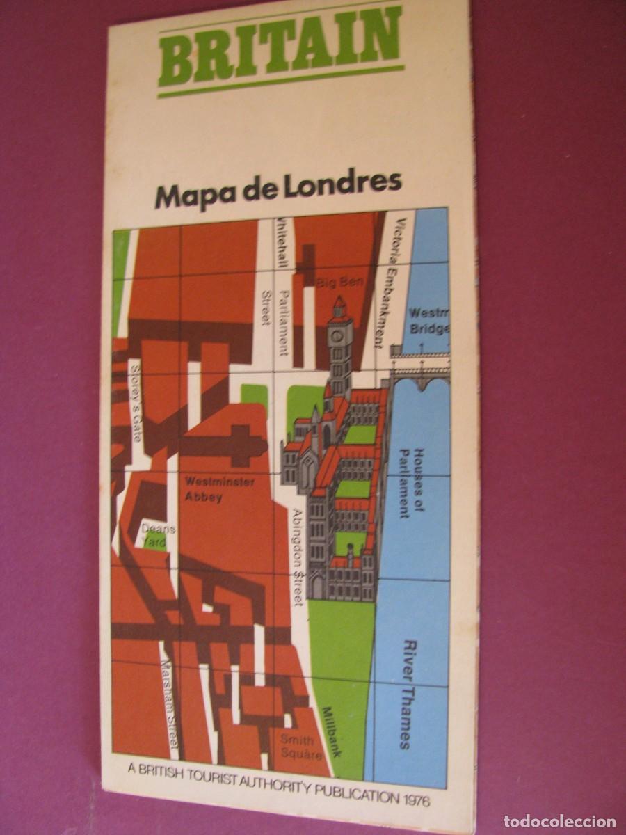 Mapas contempor&aacute;neos: MAPA DE LONDRES. PLANO DE METRO 1976