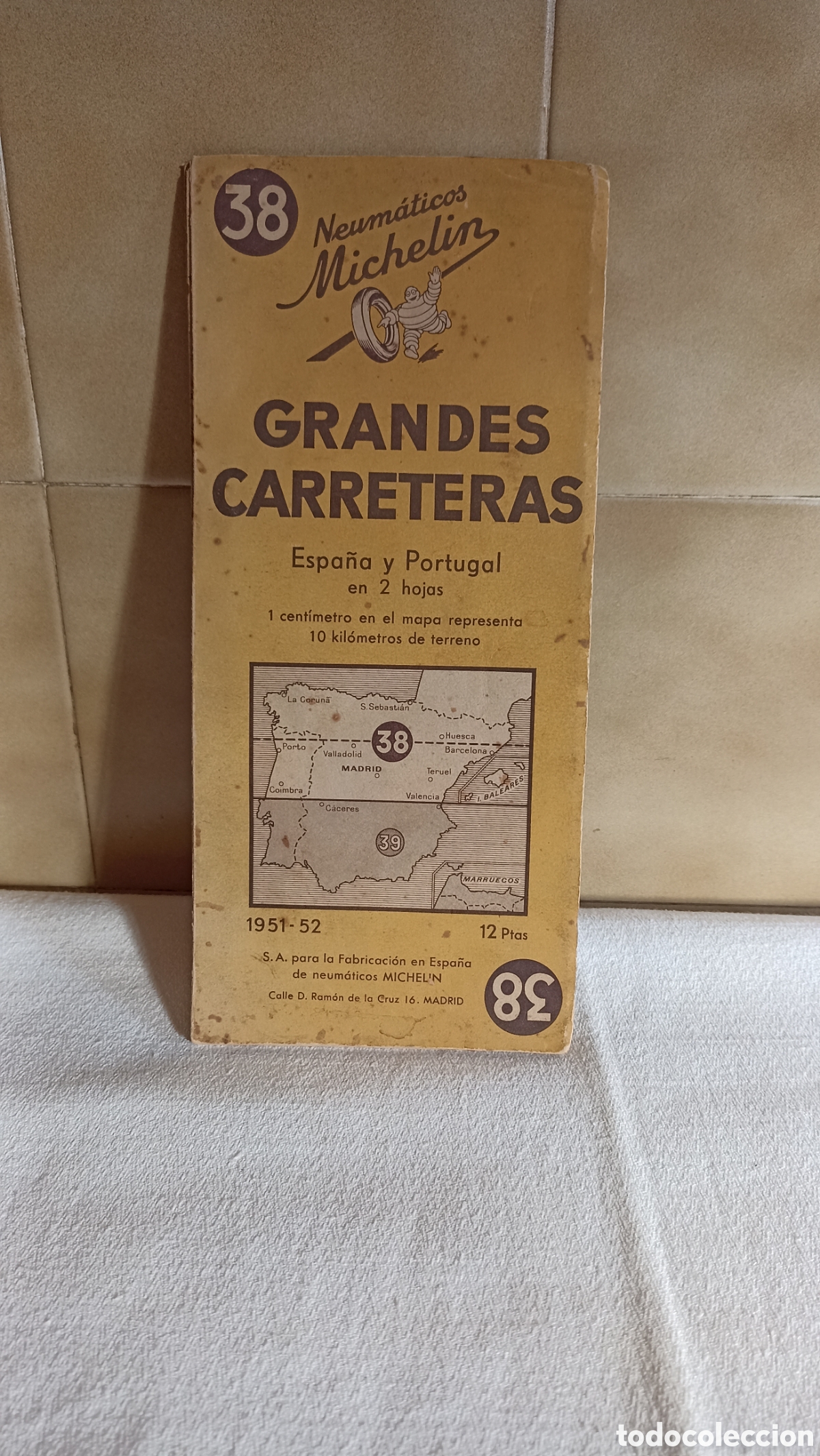 Mapas contempor&aacute;neos: Mapa Michelin Grandes Carreteras. 38