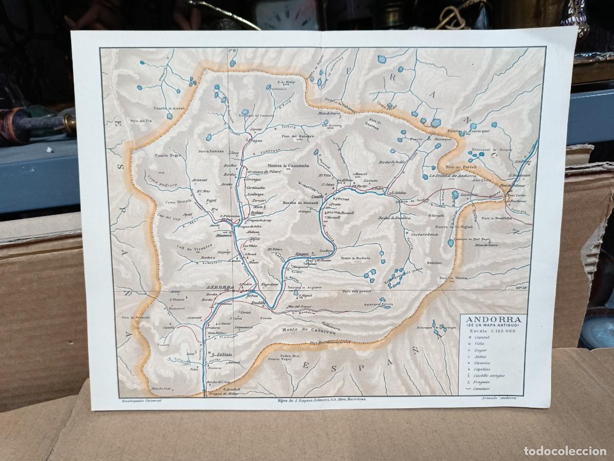 Mapas contempor&aacute;neos: ANTIGUO MAPA DE ANDORRA, REPRODUCCION DE UN MAPA MAS ANTIGUO -PLA