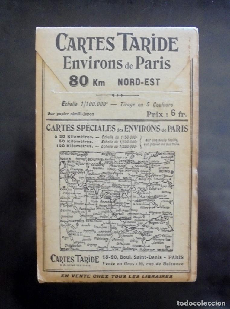 Mapas contempor&aacute;neos: Cartes Taride. Environs de Paris. 80 km. Nord-Est.