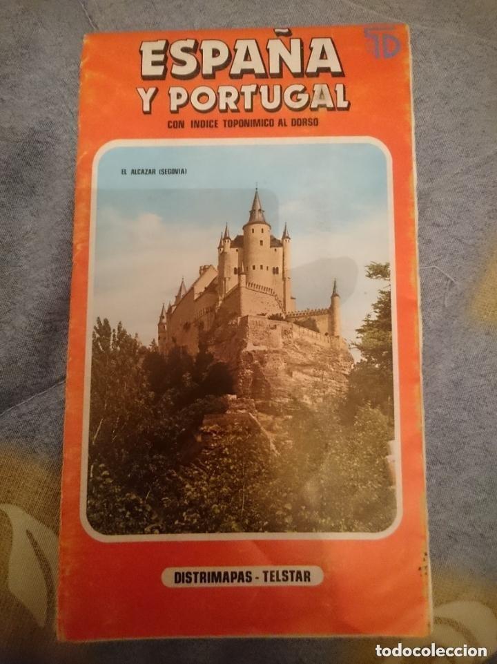 Mapas contempor&aacute;neos: MAPA ESPA&Ntilde;A Y PORTUGAL - ANTIGUO A&Ntilde;OS 80