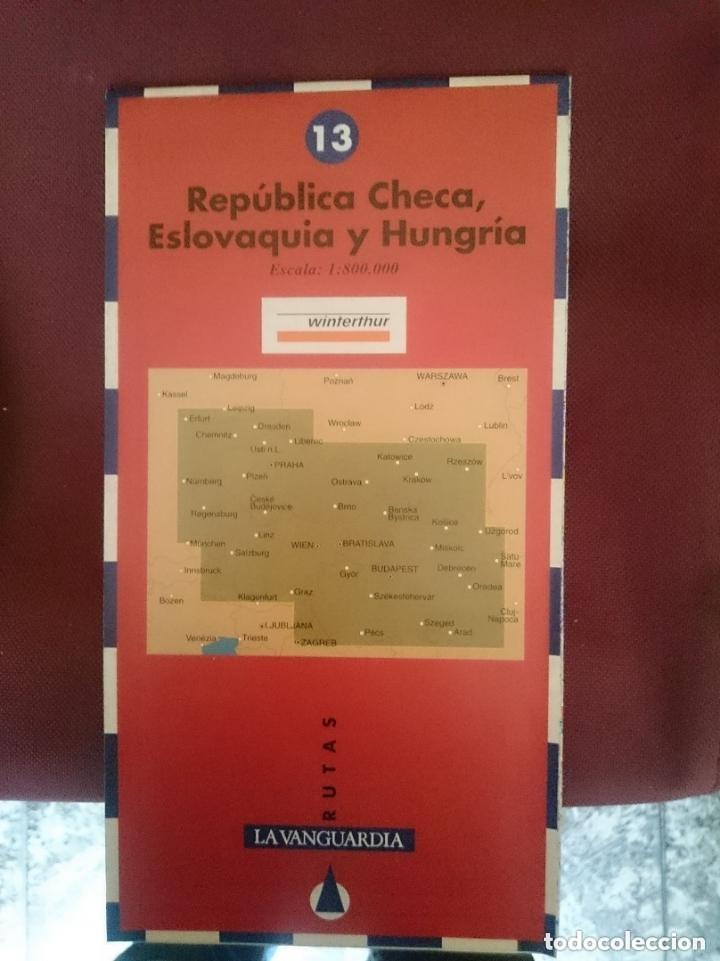 Mapas contempor&aacute;neos: MAPA - LA VANGUARDIA RUTAS - N 13 - REPUBLICA CHECA, ESLOVAQUIA Y HUNGRIA