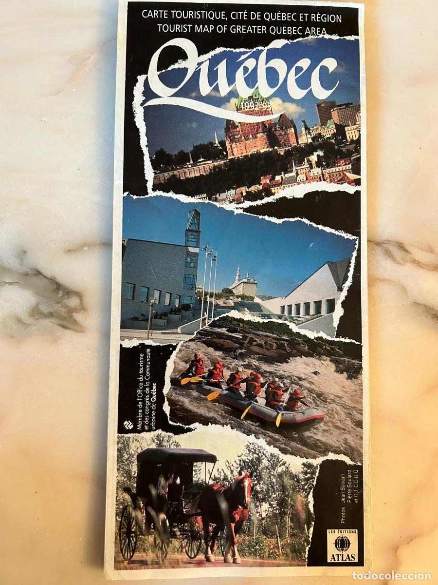 Mapas contempor&aacute;neos: CARTE TOURISTIQUE CIT&Eacute; DE QU&Eacute;BEC ET R&Eacute;GION - TOURIST MAP - 1992