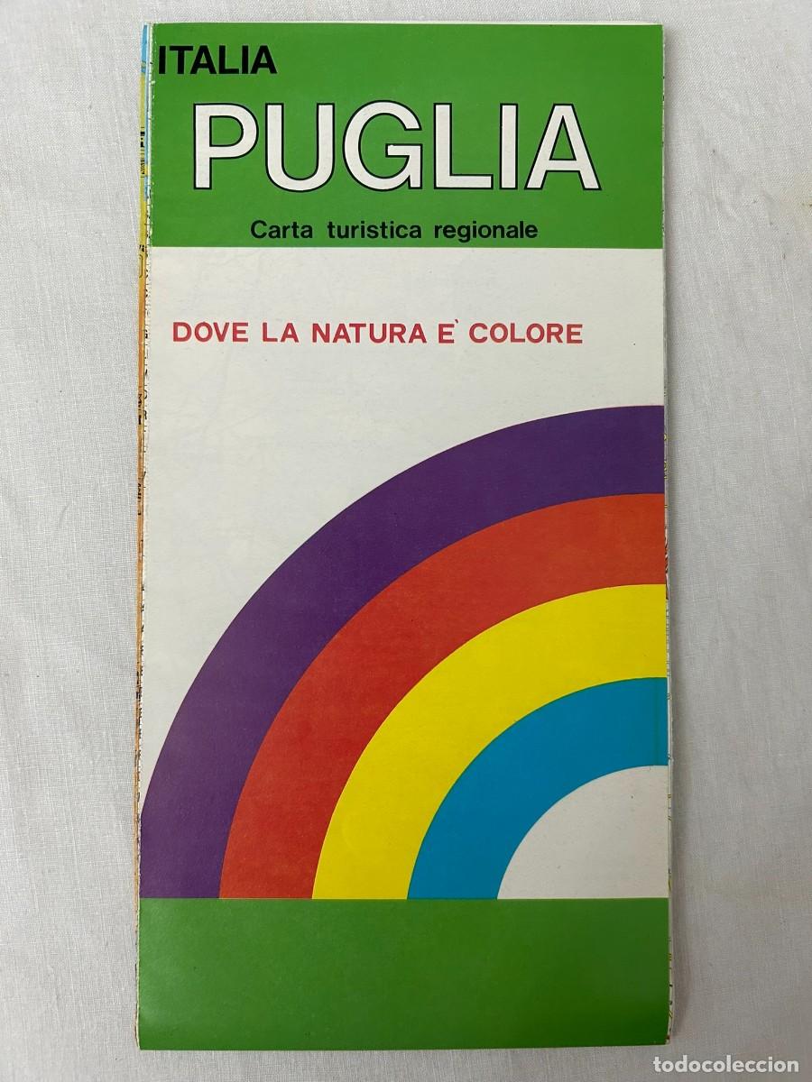 Mapas contempor&aacute;neos: PUGLIA ITALIA - CARTA TURISTICA REGIONALE - 1984