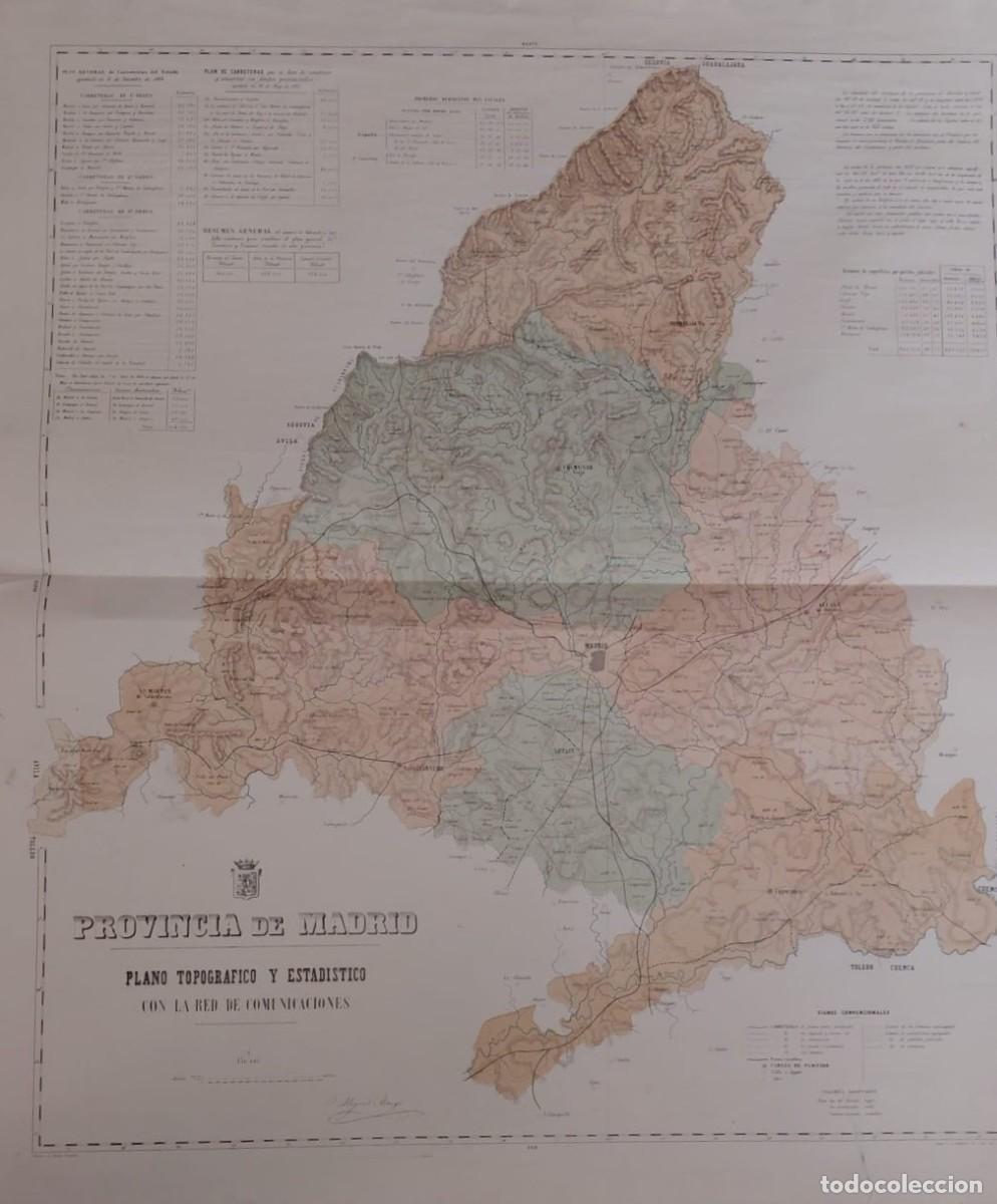 Mapas contempor&aacute;neos: Provincia de Madrid Plano Topogr&aacute;fico y Estad&iacute;stico con la red de comunicaciones (1865)