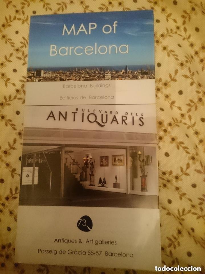 Mapas contempor&aacute;neos: MAP OF BARCELONA - EN INGLES Y ESPA&Ntilde;OL - A&Ntilde;O 2005
