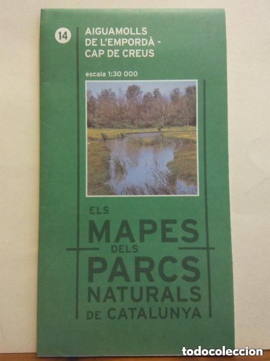 Mapas contempor&aacute;neos: MAPA - AIGUAMOLLS DE L'EMPORD&Agrave; CAP DE CREUS. ESCALA 1 30.000 - ELS MAPES DELS PARCS NATURALS DE CATA