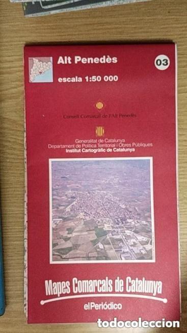 Mapas contempor&aacute;neos: MAPA ALT PENEDES - A&Ntilde;OS 90 - ED. EL PERIODICO - MAPES COMARCALS DE CATALUNYA