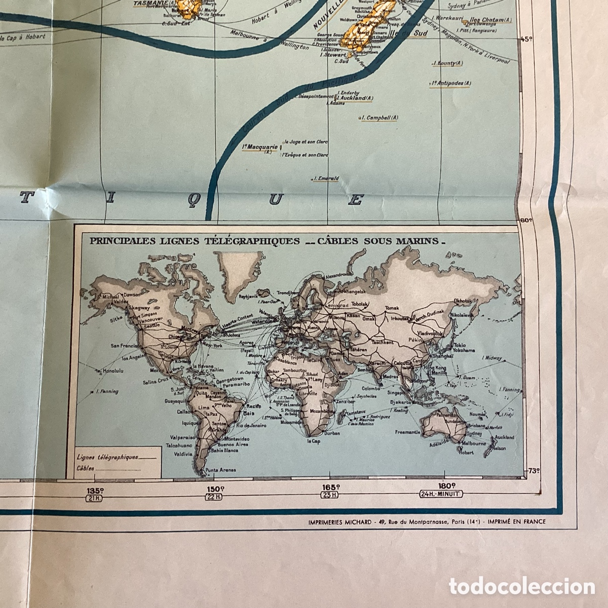 Mapas contempor&aacute;neos: Planisf&eacute;rio en franc&eacute;s, TARIDE. Grande formato. - Foto 2