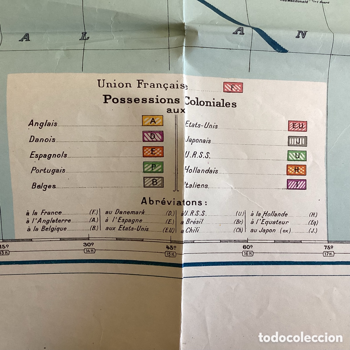 Mapas contempor&aacute;neos: Planisf&eacute;rio en franc&eacute;s, TARIDE. Grande formato. - Foto 3