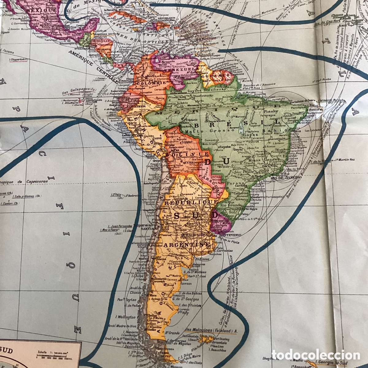 Mapas contempor&aacute;neos: Planisf&eacute;rio en franc&eacute;s, TARIDE. Grande formato. - Foto 7