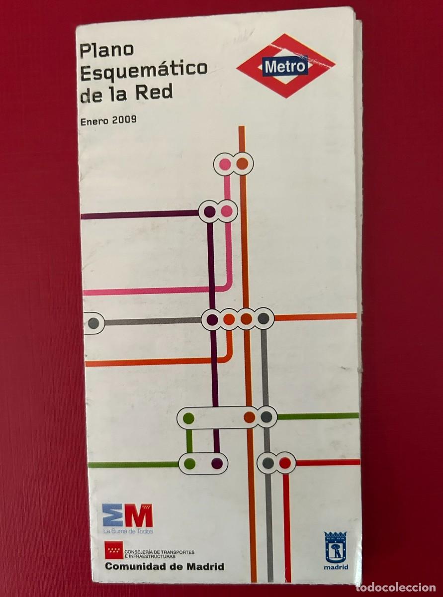 Mapas contempor&aacute;neos: PLANO ESQUEM&Aacute;TICO DE LA RED DEL METRO - COMUNIDAD DE MADRID 2009