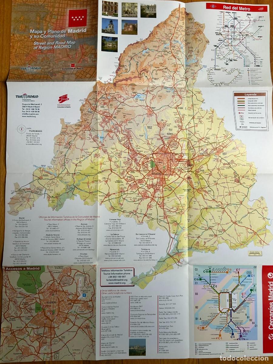 Mapas contempor&aacute;neos: MAPA Y PLANO DE MADRID Y SU COMUNIDAD c. 2005 - Foto 3