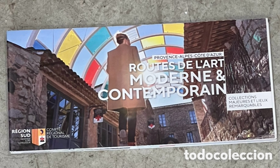 Mapas contempor&aacute;neos: Mapa. Rutes de l&rsquo;Art Moderne & Contemporain. Provence-Alpes-Cote d&rsquo;Azur. Francia. 2022.