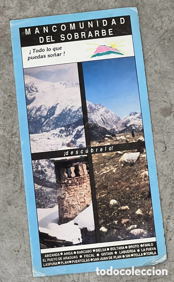Mapas contempor&aacute;neos: Mapa. Mancomunidad del Sobrarbe. Huesca.
