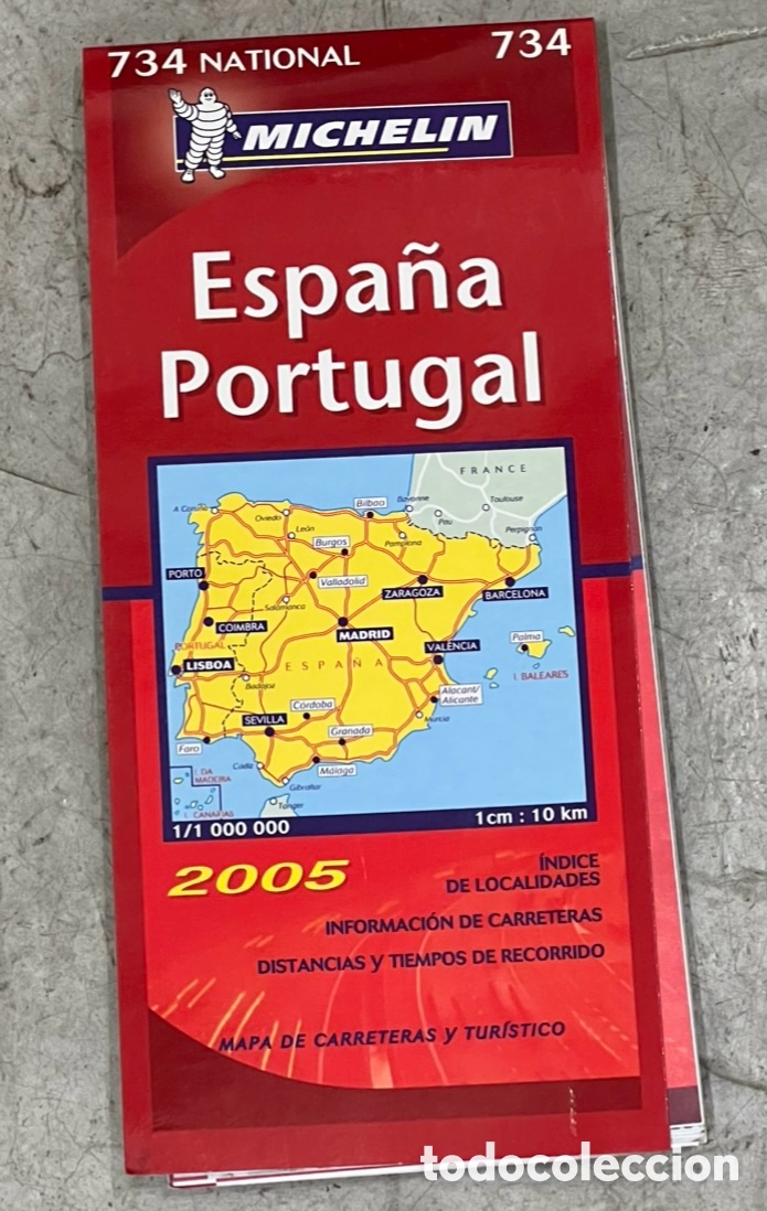 Mapas contempor&aacute;neos: Mapa. Espa&ntilde;a Portugal. MICHELIN 734. 2005.