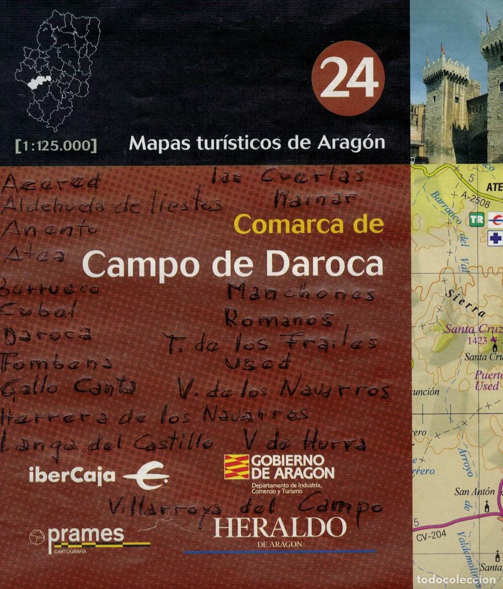Mapas contempor&aacute;neos: Comarca de Campo de Daroca. Escala 1:125.000 / Mapas tur&iacute;sticos de Arag&oacute;n 24