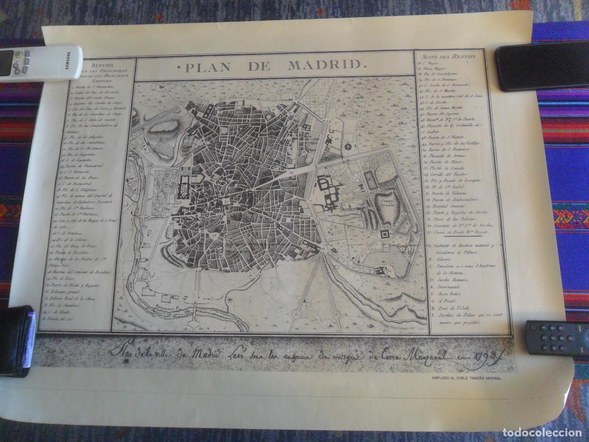 Mapas contempor&aacute;neos: LOTE 6 PLANO FACS&Iacute;MIL DE MADRID Y PAR&Iacute;S DESDE LA EDAD MEDIA. ENTRA Y MIRA. BUEN ESTADO.