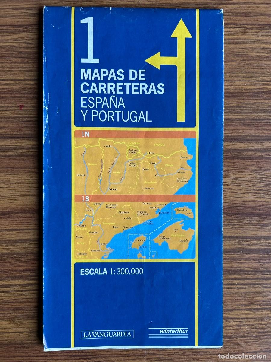 Mapas contempor&aacute;neos: MAPAS DE CARRETERAS DE ESPA&Ntilde;A Y PORTUGAL 1 - ESCALA 1:300.000 LA VANGUARDIA WINTENTHUR - 1998