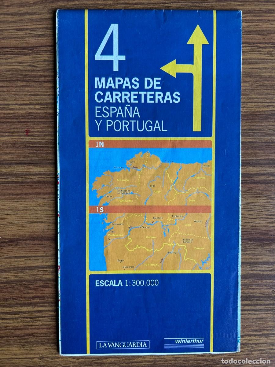 Mapas contempor&aacute;neos: MAPAS DE CARRETERAS DE ESPA&Ntilde;A Y PORTUGAL 4 - ESCALA 1:300.000 LA VANGUARDIA WINTENTHUR - 1998