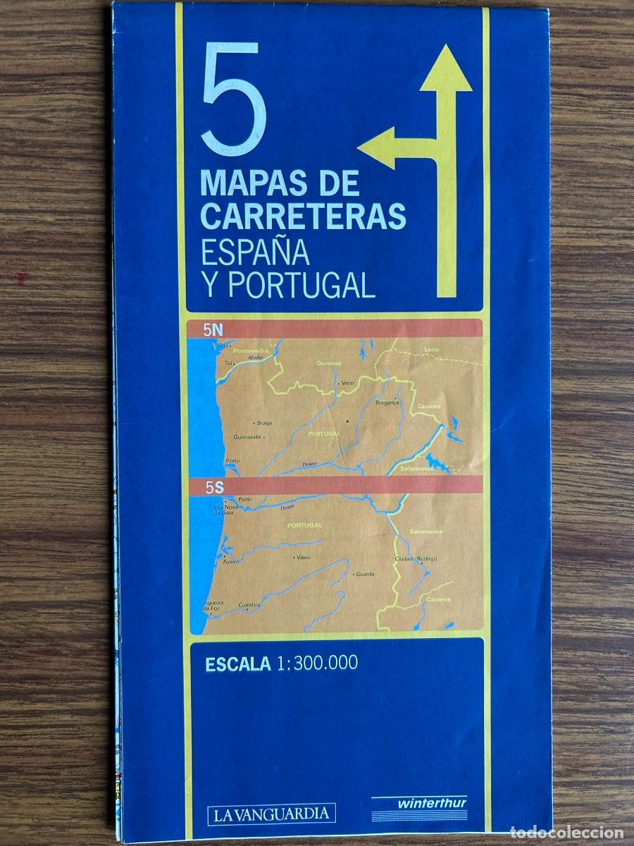 Mapas contempor&aacute;neos: MAPAS DE CARRETERAS DE ESPA&Ntilde;A Y PORTUGAL 5 - ESCALA 1:300.000 LA VANGUARDIA WINTENTHUR - 1998