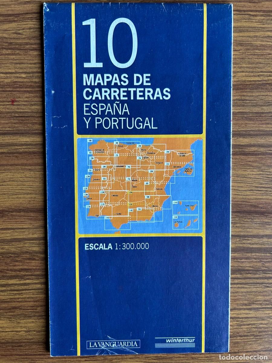Mapas contempor&aacute;neos: MAPAS DE CARRETERAS DE ESPA&Ntilde;A Y PORTUGAL 10 - ESCALA 1:300.000 LA VANGUARDIA WINTENTHUR - 1998