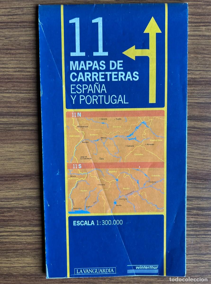 Mapas contempor&aacute;neos: MAPAS DE CARRETERAS DE ESPA&Ntilde;A Y PORTUGAL 11 - ESCALA 1:300.000 LA VANGUARDIA WINTENTHUR - 1998