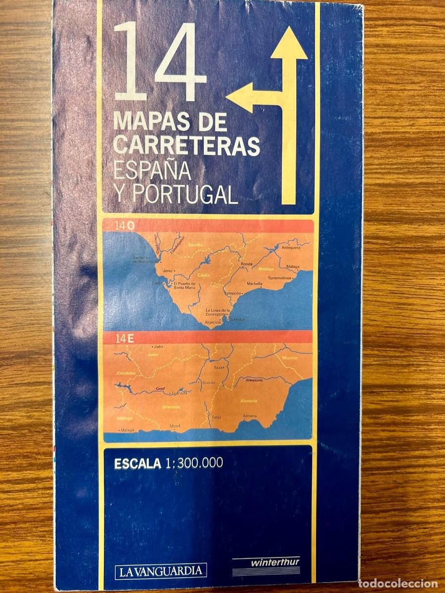 Mapas contempor&aacute;neos: MAPAS DE CARRETERAS DE ESPA&Ntilde;A Y PORTUGAL 14 - ESCALA 1:300.000 LA VANGUARDIA WINTENTHUR - 1998