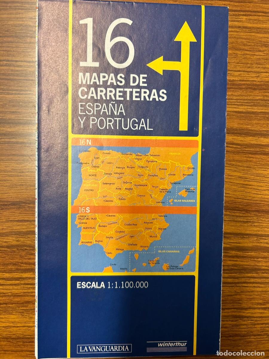 Mapas contempor&aacute;neos: MAPAS DE CARRETERAS DE ESPA&Ntilde;A Y PORTUGAL 16 ESCALA 1:1.100.000 LA VANGUARDIA WINTENTHUR 1998