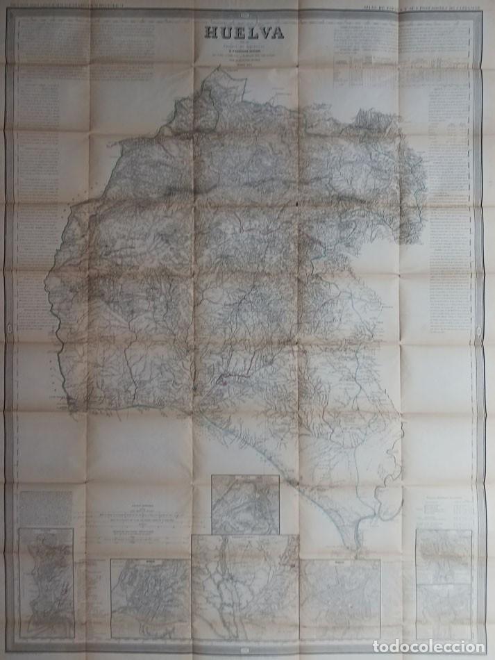 Mapas contempor&aacute;neos: Mapa de la provincia de Huelva de 1869
