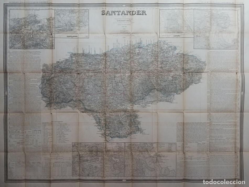 Mapas contempor&aacute;neos: Mapa de la provincia de Santander de 1861